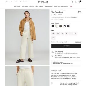 Everlane Easy Pant Sz L